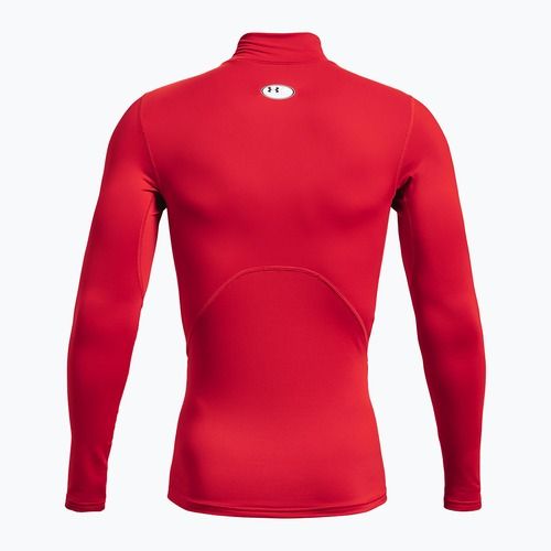 Vyriški treniruočių marškinėliai ilgomis rankovėmis Under Armour Comp Mock UA Armour red/white
