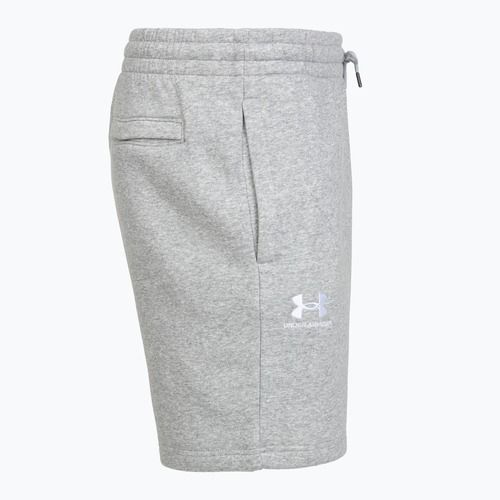 Vyriški šortai Under Armour Icon Fleece mod gray light heather/white