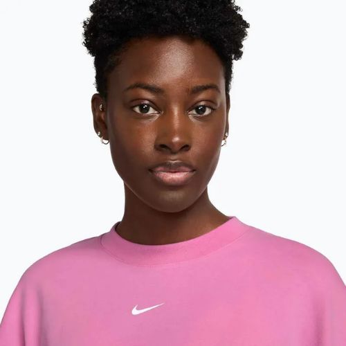 Moteriškas treniruočių džemperis Nike Pro Dri-Fit Loose Crew-Neck playful pink/pink foam/white