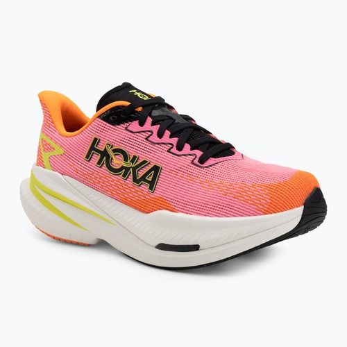 Moteriški bėgimo bateliai Hoka Mach X 3 neon rose/neon tangerine