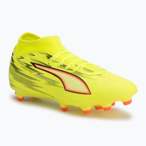 Futbolo bateliai PUMA Ultra 6 Play+ FG/AG yellow alert/puma black/glowing red/lime squeeze