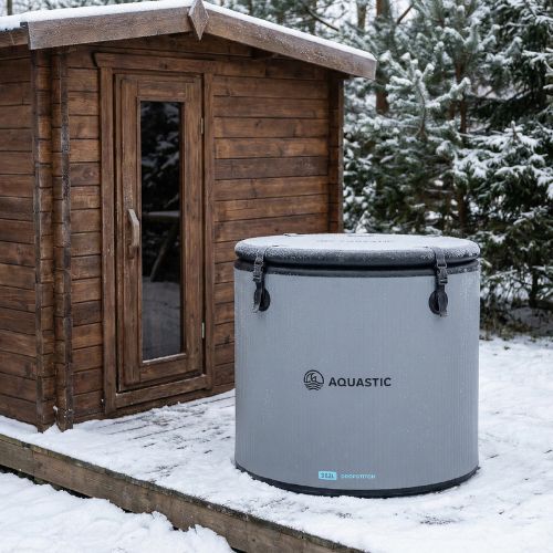 Šalto vandens baseinas AQUASTIC BrrFree 382 l dropstitch grey