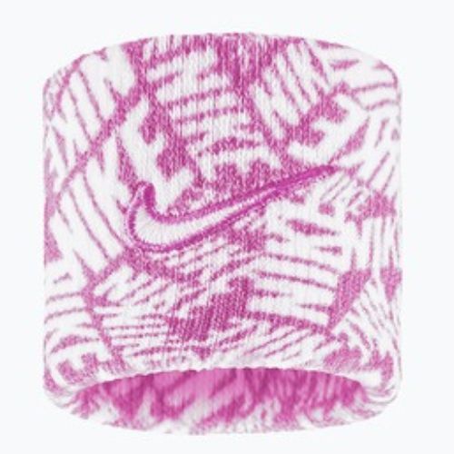 Riešo juostos Nike Dri-Fit Swoosh Classic Printed Wristbands 2 vnt. playful pink/white/white