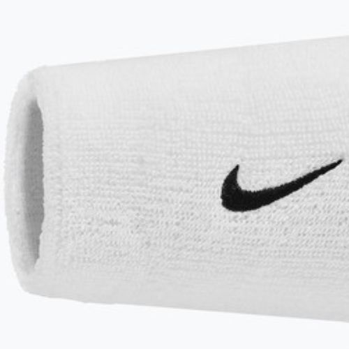 Frotinės riešo juostos Nike Swoosh Classic Doublewide Wristbands 2 vnt white/black