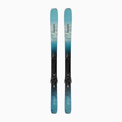 Moteriškos kalnų slidės Salomon Stance W 80 + apkaustai M10 GW alaskan blue/porcelain/lime cream