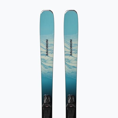 Moteriškos kalnų slidės Salomon Stance W 80 + apkaustai M10 GW alaskan blue/porcelain/lime cream
