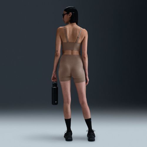 Sportinė liemenėlė Nike Alate Medium Support Longline mink brown/white