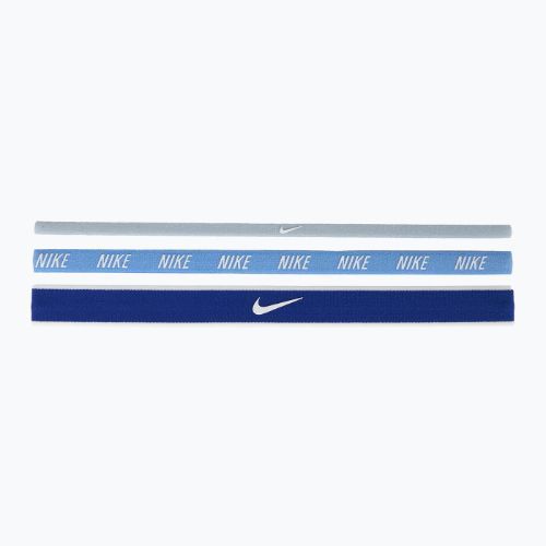 Galvos juostos Nike Mixed Width Headband 3 vnt light armory blue/university blue/white