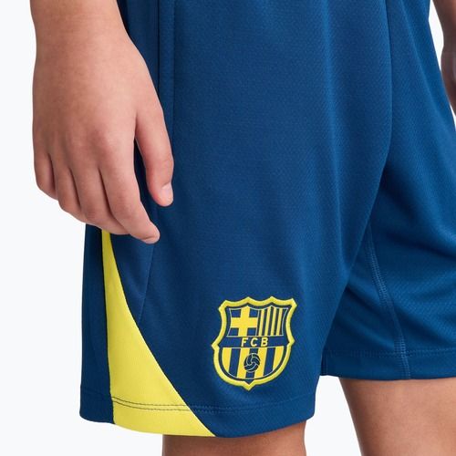 Vaikiški futbolo šortai Nike FC Barcelona Strike SE Jr Gym Blue/Opti Yellow/Opti Yellow