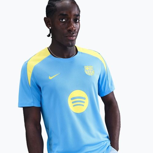 Vyriški futbolo marškinėliai Nike FC Barcelona Strike SE university blue/opti yellow