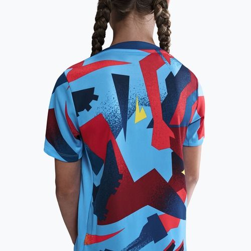 Vaikiški futbolo marškinėliai Nike FC Barcelona Academy Pro SE Pre-Match Jr university blue/opti yellow