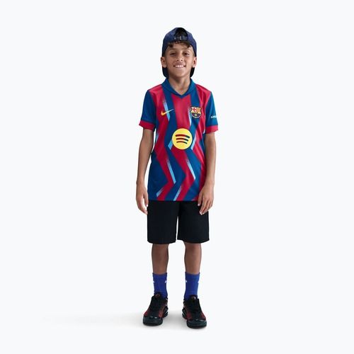 Vaikiški futbolo marškinėliai Nike FC Barcelona 2025/26 Stadium Fourth gym blue/gym blue/salsa red/opti yellow