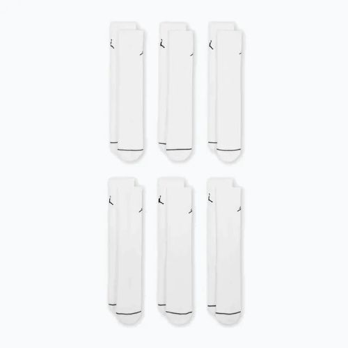 Kojinės Nike Jordan Everyday Cushioned Crew, 6 poros, white/black