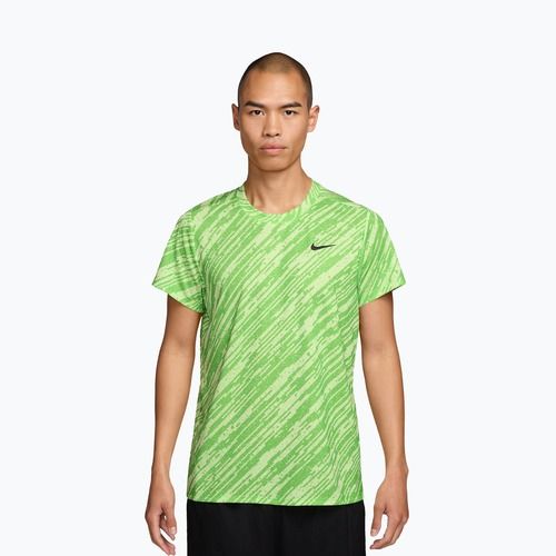 Vyriški teniso marškinėliai Nike Court Dri-Fit Victory Print mean green/black