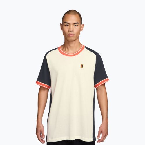 Vyriški teniso marškinėliai Nike Court Heritage sail/dark obsidian