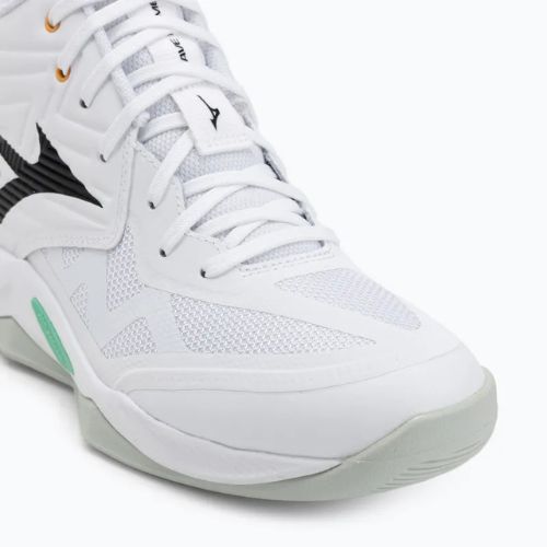Tinklinio bateliai Mizuno Wave Momentum Pro Mid white/black/frozen emerald