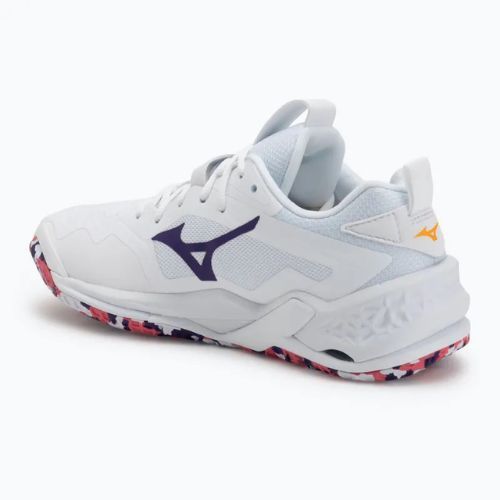 Rankinio bateliai Mizuno Wav Stealth Neo 2 white/violet indigo/camellia rose