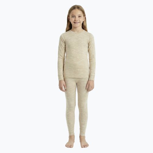 Vaikiškas termoaktyvus apatinių rinkinys WOOLCANO Merino SET0683 beige