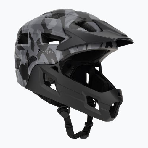 Vaikiškas dviračių šalmas ATTABO Predator full face gray