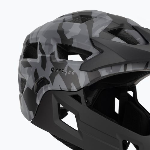 Vaikiškas dviračių šalmas ATTABO Predator full face gray