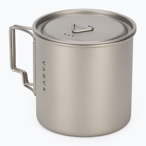 Turistinis puodelis KADVA titanium ultralight gray