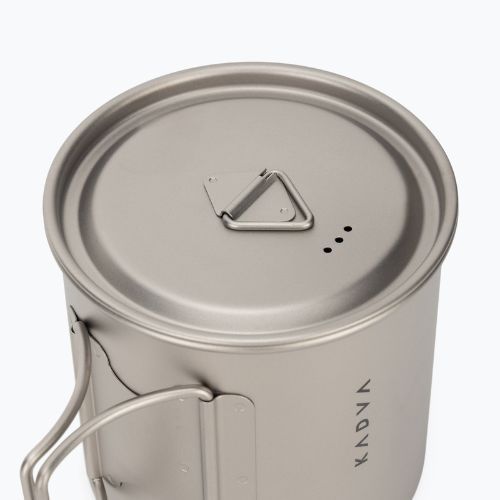 Turistinis puodelis KADVA titanium ultralight gray