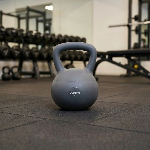 Kettlebell SOFT XTREXO 10 kg pilkas