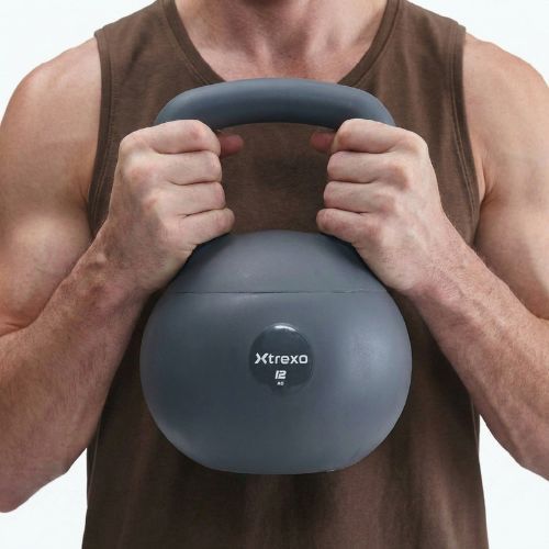 Kettlebell SOFT XTREXO 12 kg pilkas