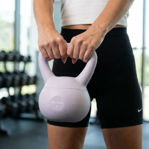 Kettlebell SOFT XTREXO 4 kg violetinė