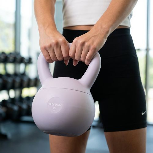 Minkštas kettlebell XTREXO 6 kg purple