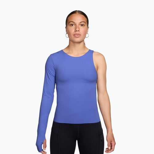 Moteriški sportiniai marškinėliai Nike Zenvy Dri-Fit One Sleeve Top sapphire/white/white