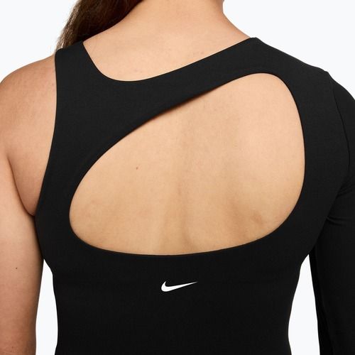 Moteriški sportiniai marškinėliai Nike Zenvy Dri-Fit One Sleeve Top black/white/cool grey