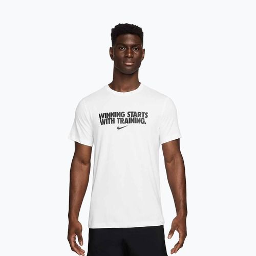 Vyriški marškinėliai Nike Dri-Fit Winning white/black