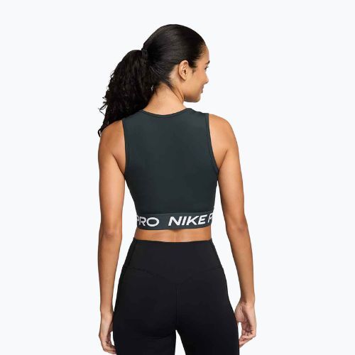 Moteriški treniruočių marškinėliai Nike Pro Dri-Fit seaweed/white