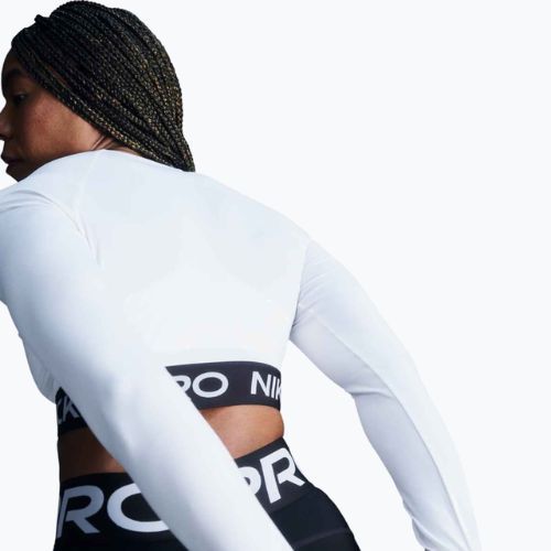 Moteriškas treniruočių topas ilgomis rankovėmis Nike Pro 365 Dri-Fit white/black