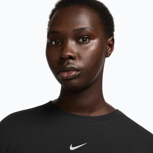 Moteriški treniruočių marškinėliai ilgomis rankovėmis Nike One Relaxed Dri-Fit black/white