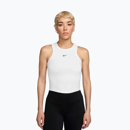 Moteriški marškinėliai Nike One Fitted Dri-Fit Cropped Tank thunder white/black