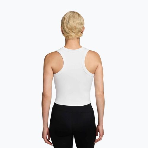 Moteriški marškinėliai Nike One Fitted Dri-Fit Cropped Tank thunder white/black