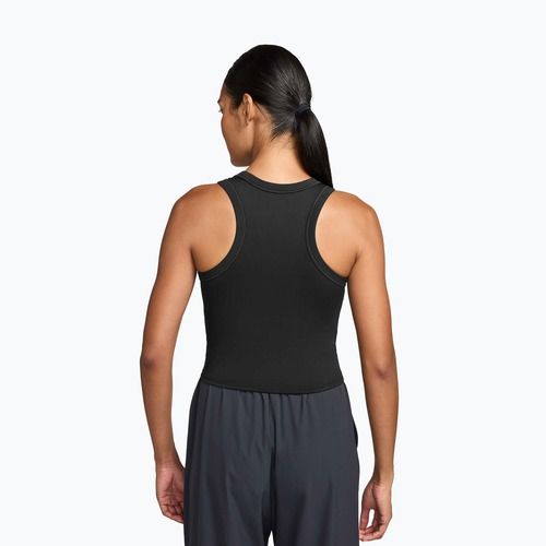 Moteriški marškinėliai Nike One Fitted Dri-Fit Cropped Tank Thunder Black/White