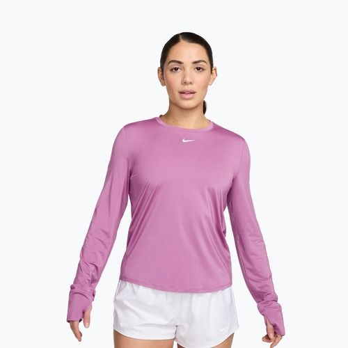 Treniruočių marškinėliai ilgomis rankovėmis Nike One Classic Dri-Fit light magenta/white