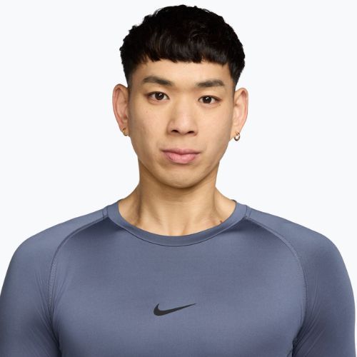 Vyriški treniruočių marškinėliai ilgomis rankovėmis Nike Pro Dri-Fit Tight Fitness diffused blue/black