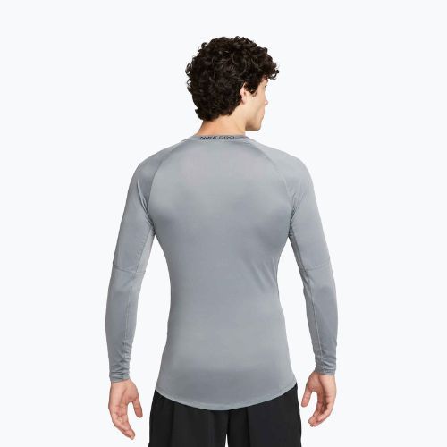 Vyriški treniruočių marškinėliai ilgomis rankovėmis Nike Pro Dri-Fit Tight Fitness smoke grey/black