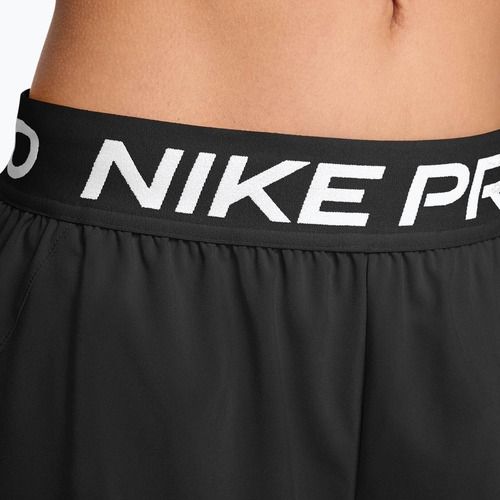 Moteriški treniruočių šortai Nike Pro Dri-Fit Mid-Rise Brief-Lined 3" black/white