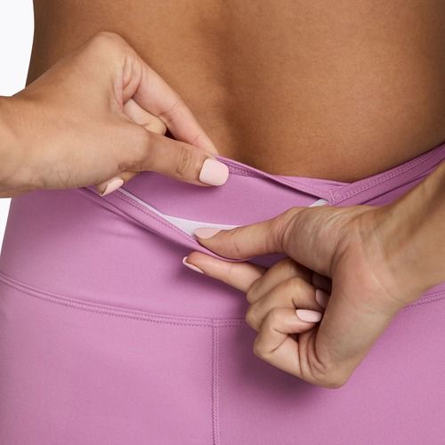 Moteriški šortai Nike One High-Waisted Biker 5" light magenta/white