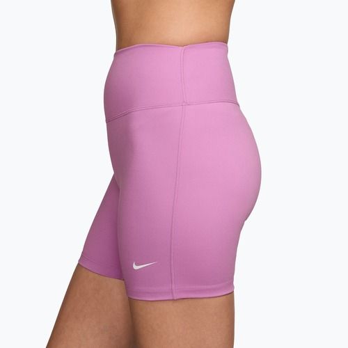 Moteriški šortai Nike One High-Waisted Biker 5" light magenta/white