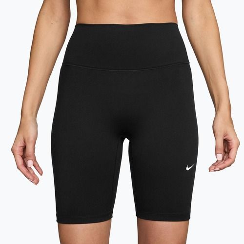 Moteriški šortai Nike One High-Waisted Biker 8" black/white