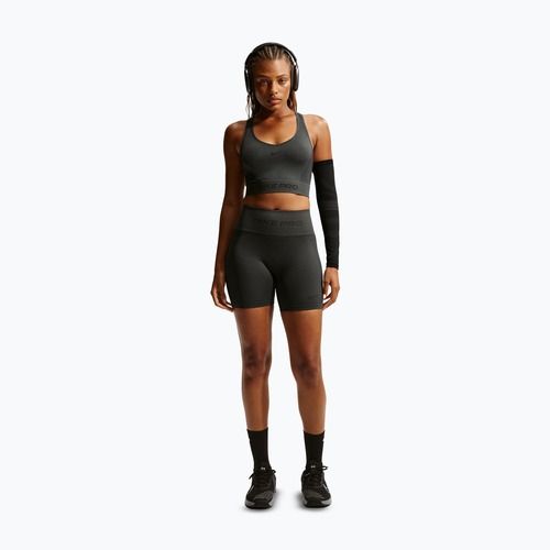 Moteriški šortai Nike Pro Seamless High-Waisted Biker 5" dark smoke grey