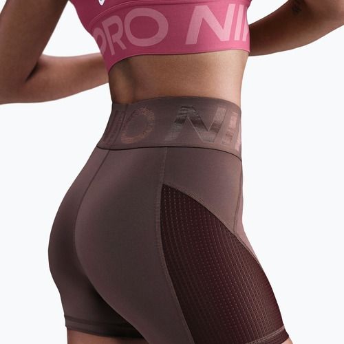 Moteriški šortai Nike Pro Sculpt High Waisted 5" Biker tattoo/burgundy crush/white