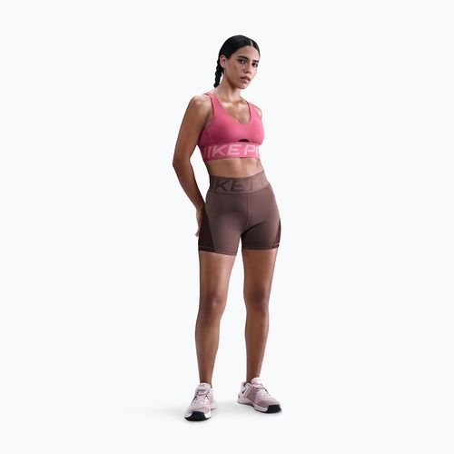 Moteriški šortai Nike Pro Sculpt High Waisted 5" Biker tattoo/burgundy crush/white