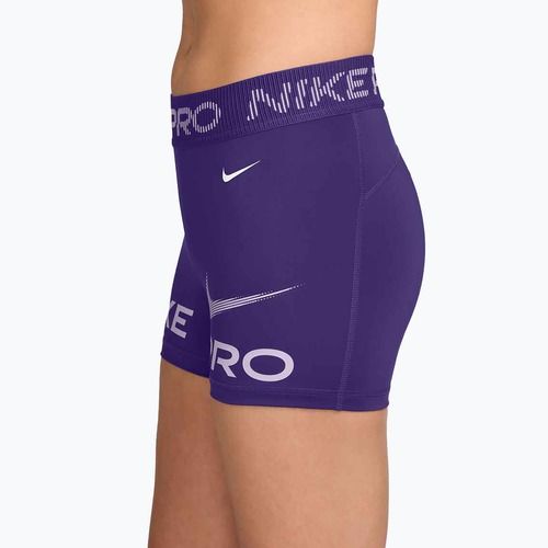 Moteriški šortai Nike Pro Mid-Rise Biker 3" court purple/doll/white